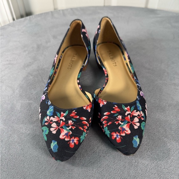 Talbots Edison Botanical Floral Pointed Toe Flats Womens Size 7 - Picture 2 of 8